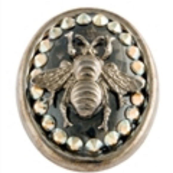GASOLINE GLAMOUR QUARTZ/GUN METAL BEE RING